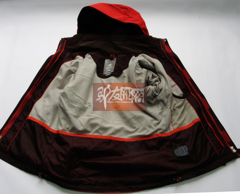 kailas kg122001 gtx女款三合一冲锋衣-暗橙红冲锋衣内里.JPG